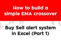 How to build a simple EMA crossover Buy Sell alert system in Excel (Part 1) | 5/13 EMA Crossover