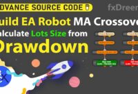 Build EA MA Crossover Forex Risk Management Strategies Calculate Lots Size from Drawdown by fxDreema