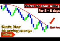 44 moving average falling stocks  | trades near 44 sma for short selling |