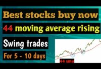 44 simple moving average rising stocks  | trades near 44 sma for swing trading