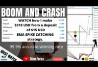 EMA spike catching strategy Boom and Crash 99,9% accurate Real Account Trades..MUST WATCH!!