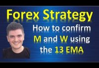 How to take M and W patterns with 13 EMA confirmation forex day trading strategy