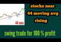 trades on 44 simple moving average rising | stocks near 44 sma for swing trading